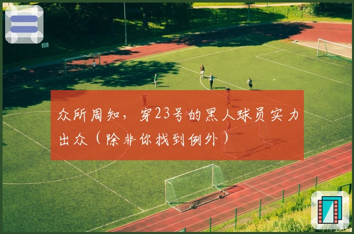 众所周知，穿23号的黑人球员实力出众（除非你找到例外）